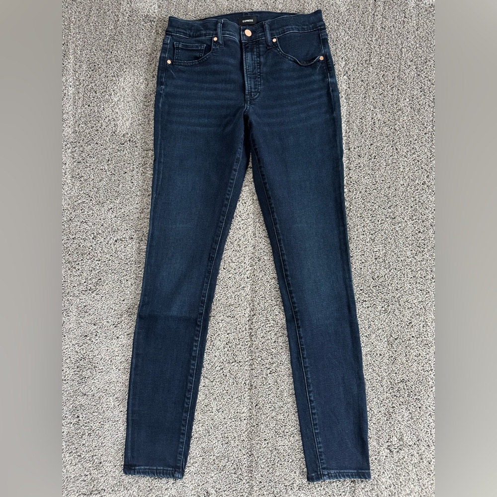 Express Dark Blue Women's Skinny Jeans